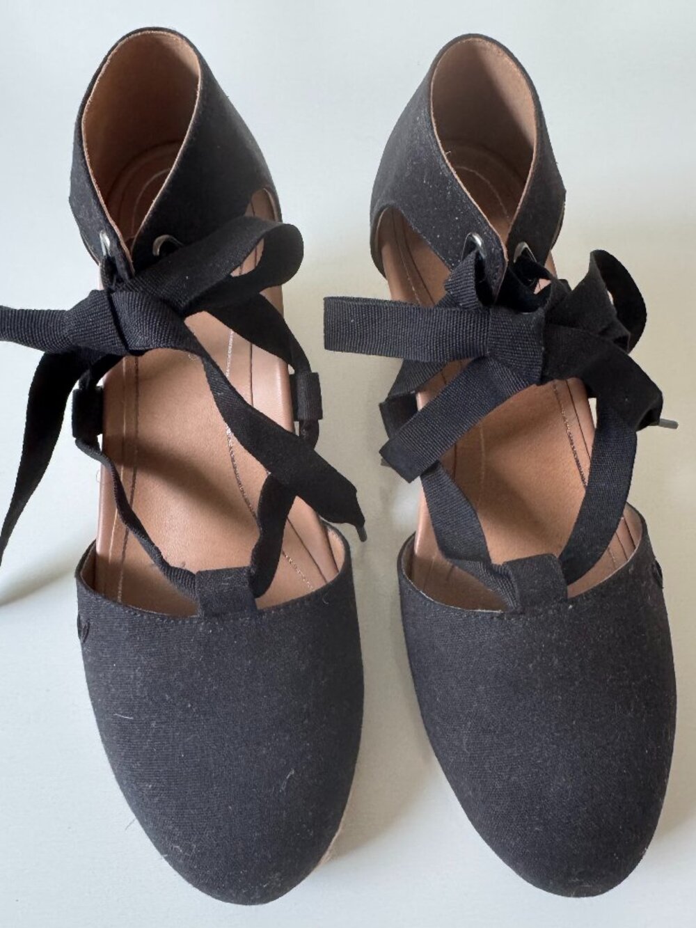Vionic Espadrille Wedge Sandal Black Size 8